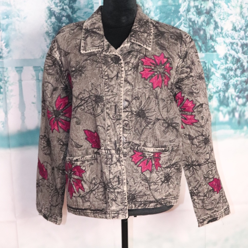 Floral Denim Jacket